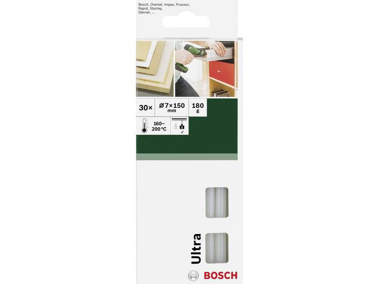 Bosch Smeltlijmsticks Ø 7 mm 150 mm Transparant (melk) 2609256D29 30 stuks