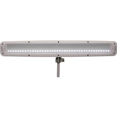 Een langwerpige LED-lamp op een verstelbare standaard, geschikt voor het verlichten van grotere oppervlakken, met een gelijkmatig lichtpatroon.