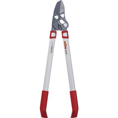 Takkenschaar met zilveren lemmet en rode handvatten. Ontwikkeld voor het snoeien van takken. Geschikt voor tuinwerkzaamheden.