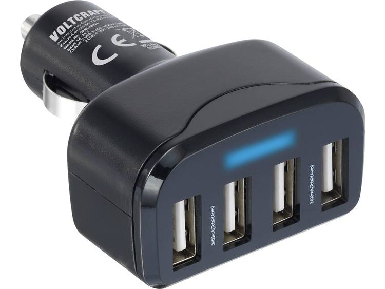 VOLTCRAFT CPAS-4800-4 USB-oplader (Auto, Vrachtwagenlader) Uitgangsstroom (max.) 4800 mA 4 x USB