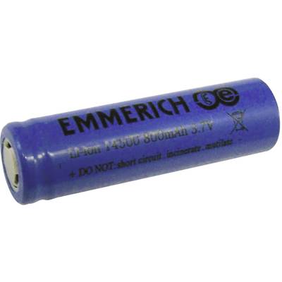 Emmerich 14500 Speciale oplaadbare batterij 14500 Flat-top Li-ion 3.7 V 800 mAh