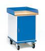 Fetra Hauptartikel 2445 Tafel en kabinetwagen Afleider Staal Poedercoating Laadvermogen (max.): 150 kg Stralend blauw (RAL 5007)