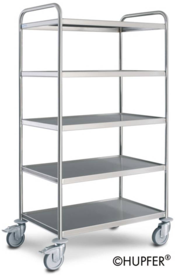HUPFER  01.1214.2 Etagewagen  Afleider RVS Roestvast Laadvermogen (max.): 150 kg RVS