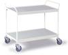 Ebinger 0302W Etagewagen Afleider Staal Poedercoating Laadvermogen (max.): 150 kg Zuiver wit (RAL 9010)