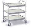 Ebinger 0310G Etagewagen Afleider Staal Poedercoating Laadvermogen (max.): 150 kg Zilver-grijs (RAL 7001)