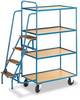 ROLLCART AUG 74 Orderpickwagen Afleider Staal Poedercoating Laadvermogen (max.): 250 kg Gentiaan-blauw (RAL 5010)