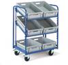 ROLLCART 16-4334 Etagewagen In hoogte verstelbaar, Afleider Staal Poedercoating Laadvermogen (max.): 200 kg Gentiaan-blauw (RAL 5010)
