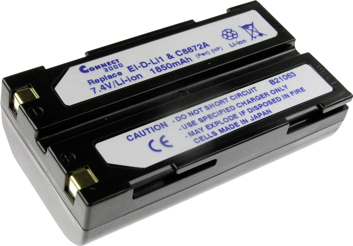 Connect 3000 111494 Camera-accu Vervangt originele accu D-Li1 7.4 V 2200 mAh