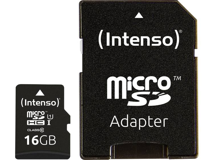 Intenso Professional 16 GB microSDHC-kaart Class 10, UHS-I incl. SD-adapter
