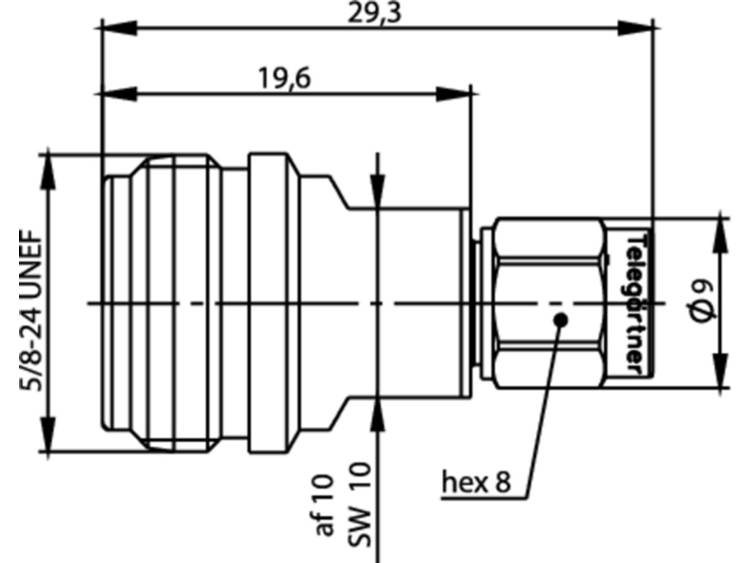TelegÃ¤rtner J01027T0016 SMA-stekker Coaxiale adapter N-bus 1 stuks