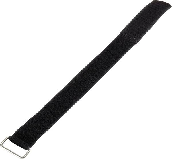 Basetech 98001c379 Klittenband  Met riem Haak- en lusdeel (l x b) 600 mm x 30 mm Zwart 1 stuk(s)