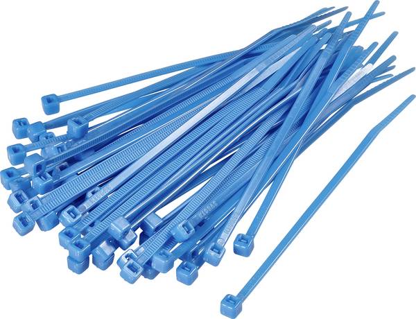 TRU COMPONENTS 1592873 TC-CV300S203 Kabelbinder 300 mm 4.80 mm Blauw  100 stuk(s)
