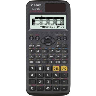 Casio fx-87DE X CLASSWIZ Technische rekenmachine  Zwart Aantal displayposities: 16 werkt op zonne-energie, werkt op batt