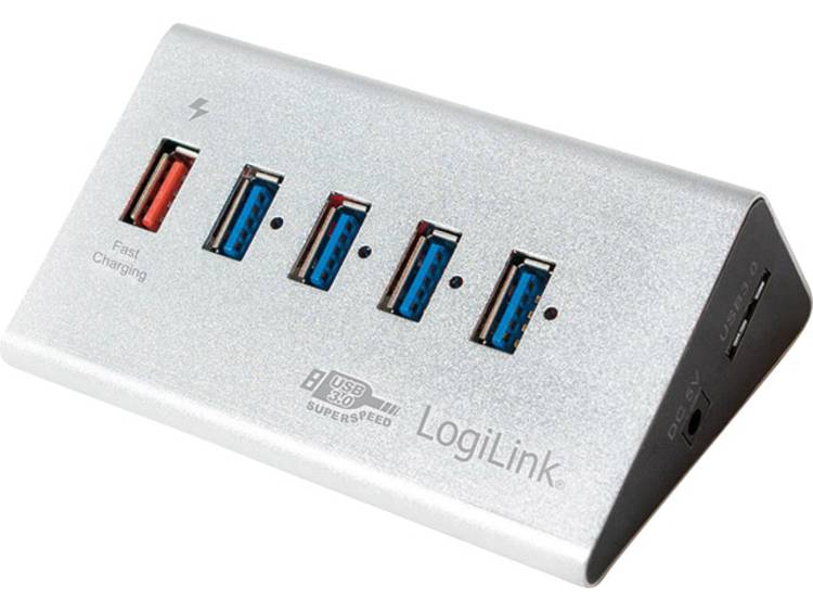 LogiLink UA0227 4 poorten USB 3.0 hub Zilver