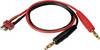 Reely Laadkabel [2x Bananenstekker 4 mm - 1x T-stekker] 30 cm 1.3 mm² RE-6799041