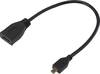 SpeaKa Professional SP-7870588 HDMI Adapter [1x HDMI-stekker D micro - 1x HDMI-bus] Zwart Vergulde steekcontacten 20.00 cm