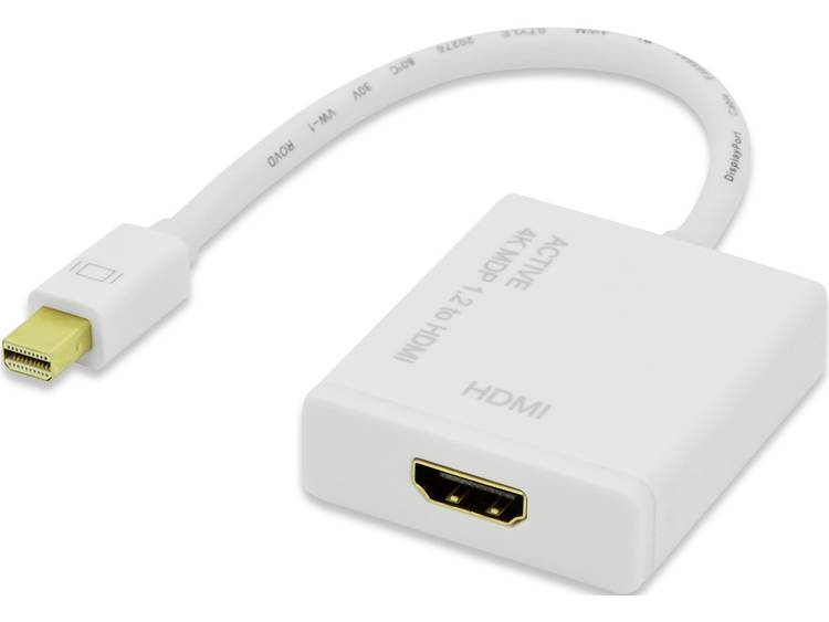 DisplayPort-HDMI HaakseAdapter [1x Mini-DisplayPort stekker => 1x HDMI-bus] 0.20 m Wit ednet