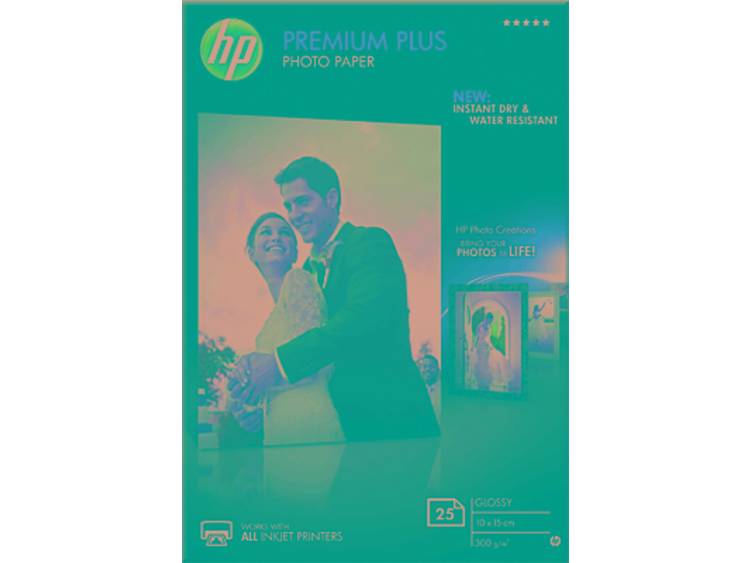 HP Premium Plus Inkjet fotopapier 10 x 15 cm Glanzend 300 g-m