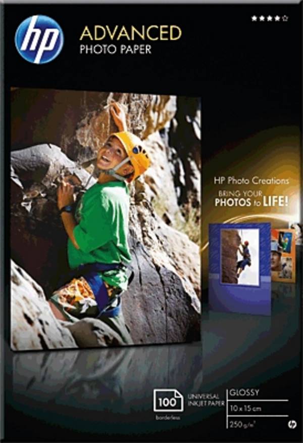 HP Advanced Photo Paper Q8692A Fotopapier 10 x 15 cm 250 g/m² 100 vellen Glanzend