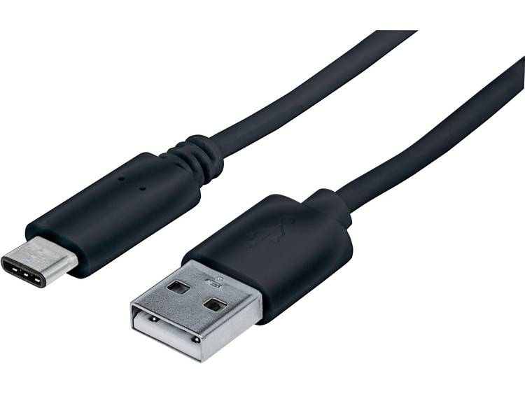 Manhattan USB Kabel 2.0 Manhattan C -> A St-St 1.00m zwart (353298)