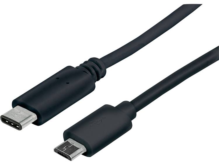 Manhattan USB Kabel 2.0 Manhattan C -> micro B St-St 1.00m zwart (353311)