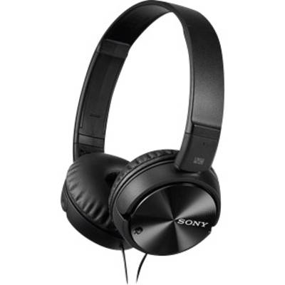 Sony MDR-ZX110NA On Ear koptelefoon   Kabel  Zwart Noise Cancelling Vouwbaar, Headset