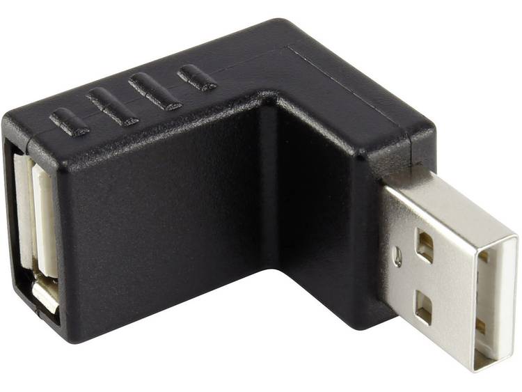 Renkforce USB 2.0 Adapter [1x USB 2.0 stekker A 1x USB 2.0 bus A] Zwart