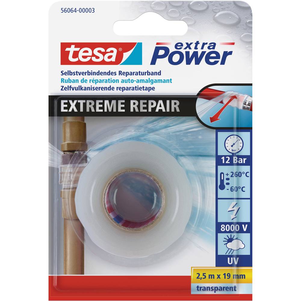tesa EXTREME REPAIR 56064-00003-00 Reparatietape tesa extra Power Transparant (l x b) 2.5 m x 19 mm 1 stuk(s)