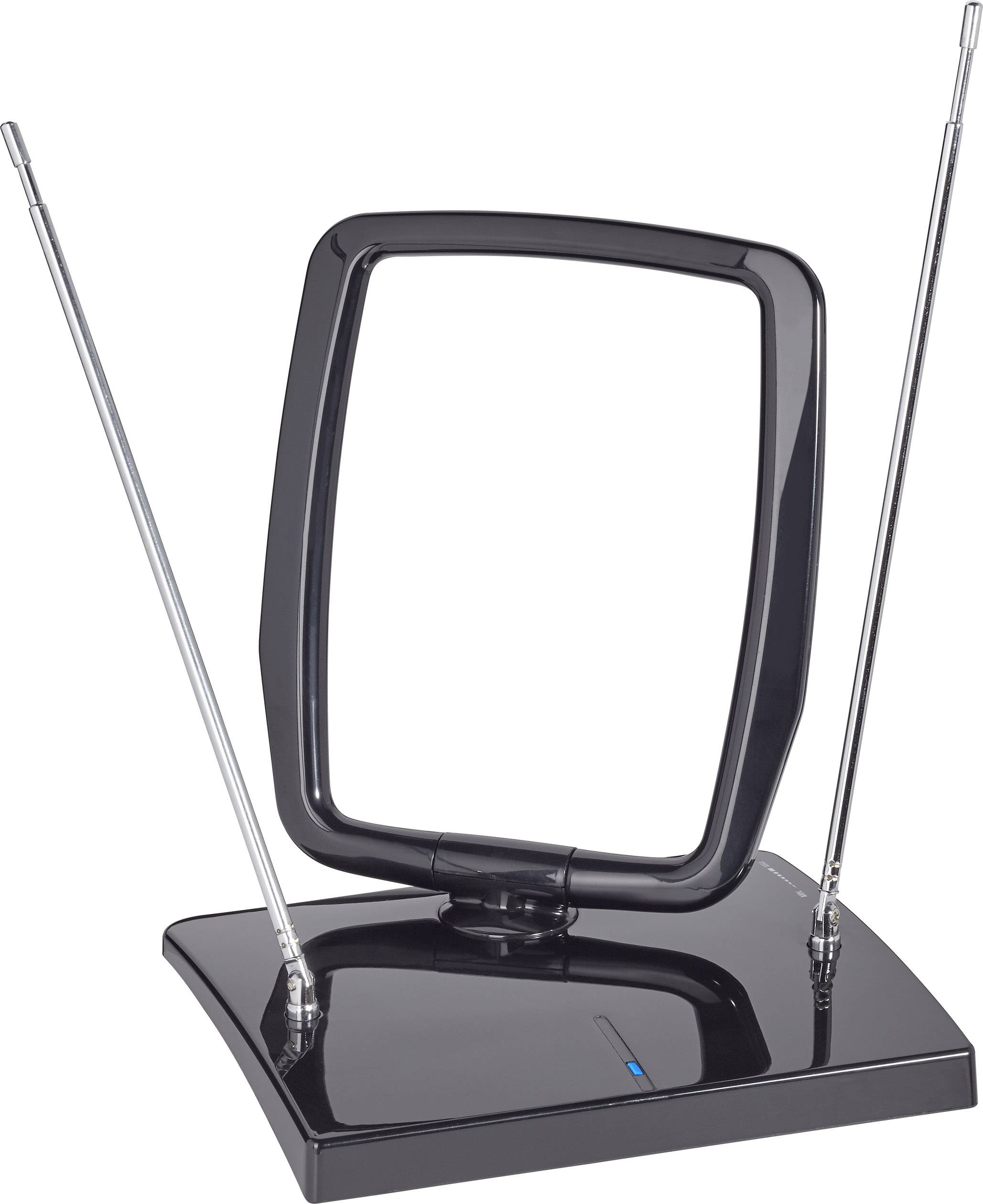 Renkforce 29310C Aktiv DVB-T/T2-Teleskopantenn Inomhus Amplifiering: 15 dB Svart