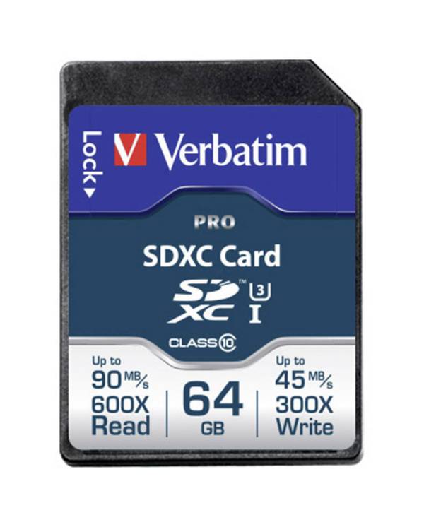 Verbatim SDXC UHS-3 geheugenkaart / 64GB
