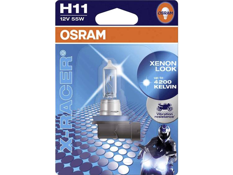 OSRAM Motorfietslamp X-RACER 12 V 12 V 1 stuks PGJ19-2 Wit-blauw