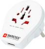 Skross 1.500260 Reisstekker World to Europe USB