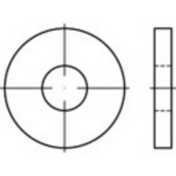 Onderlegring 13 mm 35 mm   Staal Galvanisch verzinkt 50 stuk(s) TOOLCRAFT  138271