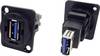 Cliff CP30205N CP30205N XLR-adapter USB 3.0-A-bus naar USB 3.0 A-bus Adapter, inbouw 1 stuk(s)