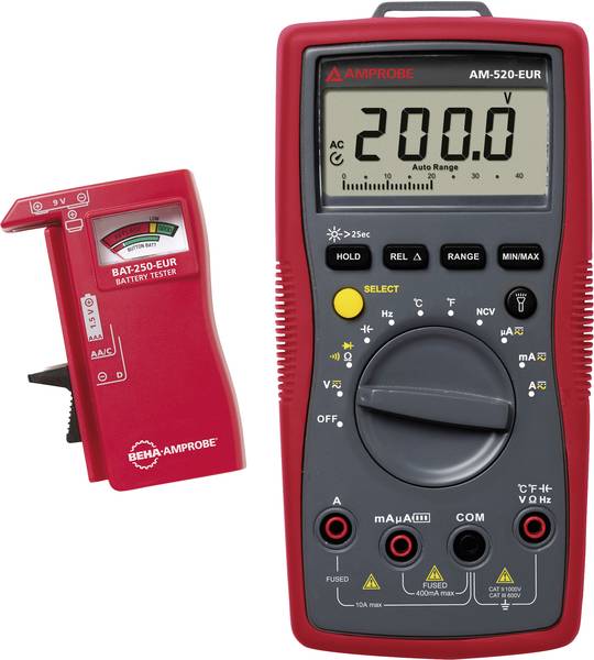 Beha Amprobe AM520EUR Multimeter Kalibratie (DAkkS) Digitaal CAT III