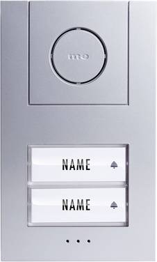 m-e modern-electronics VISTUS AD ALU 420 Vistus Buitenunit voor Deurintercom Kabelgebonden Tweegezinswoning Zilver, Wit