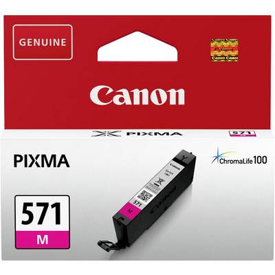 'Canon PIXMA 571 M'-inktpatroon in originele verpakking, geschikt voor ChromaLife100-printsystemen.