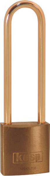 Kasp K12030L70BD Hänglås 30 mm Guldgul Nyckel