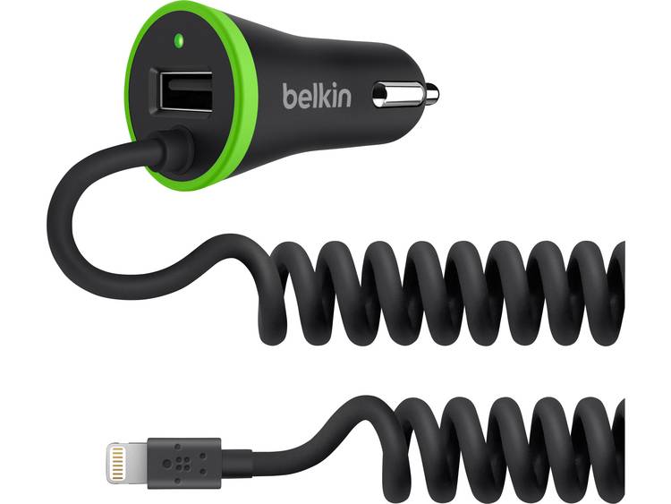 Belkin 3.4A Car charger+coiled Lightning (F8J154bt04-BLK)