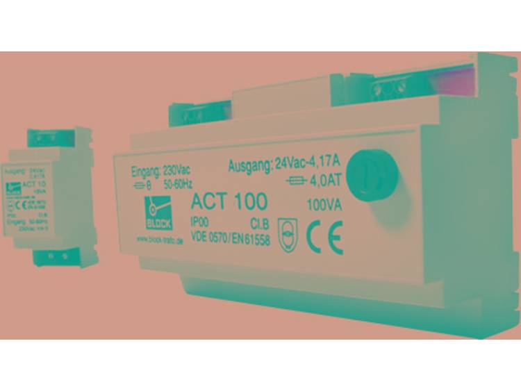 Block ACT 10 Veiligheidstransformator 1 x 230 V 1 x 24 V-AC 10 VA 0.416 A