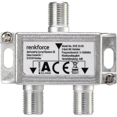 Renkforce  Kabel-TV verdeler 2-voudig 5 - 1006 MHz 