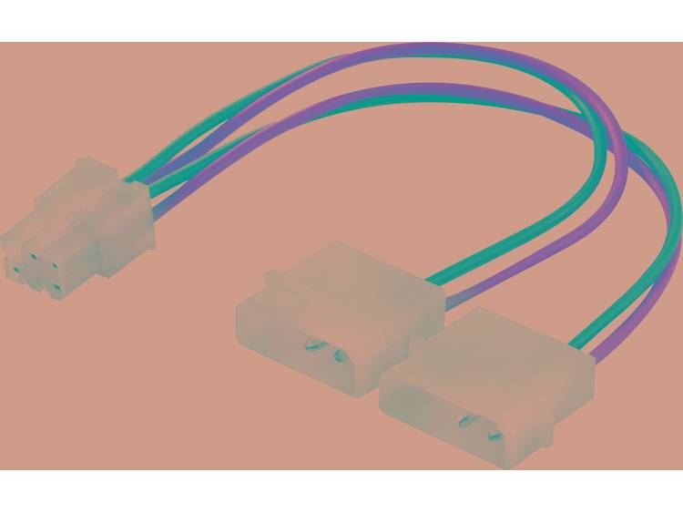 Renkforce Stroom Y-kabel [1x ATX stekker 6-polig 2x IDE-stroomstekker 4-polig] 0.15 m Geel-zwart