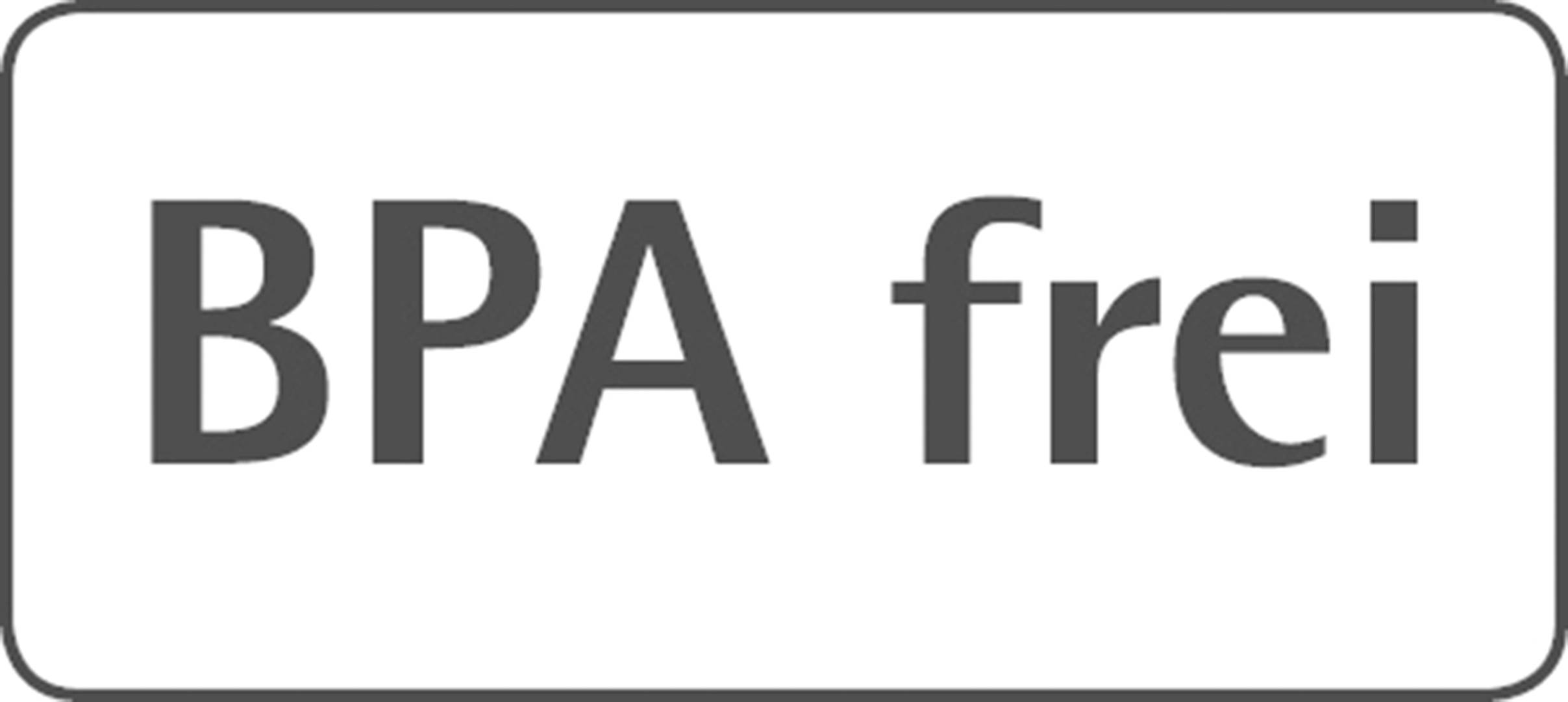 De afbeelding toont een bord met de tekst 'BPA-vrij', wat aangeeft dat het product geen Bisphenol A bevat.