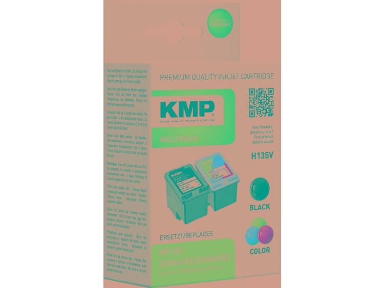KMP H135V Cartridge multipack vervangt HP 301 Zwart, Cyaan, Magenta, Geel