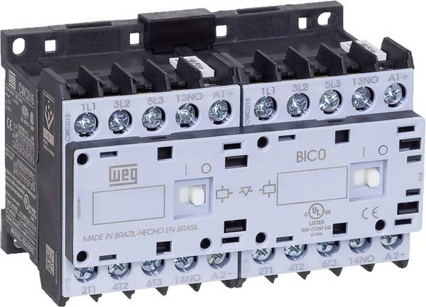 WEG CWCI07-10-30D24 Keerschakelaar 6x NO 3 kW 230 V/AC 7 A Met hulpcontact 1 stuk(s)