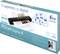 'IRIScan Express 4' verpakking met draagbare scannerafbeelding. Teksten benadrukken digitalisering, bevat softwarelogo's en functies.
