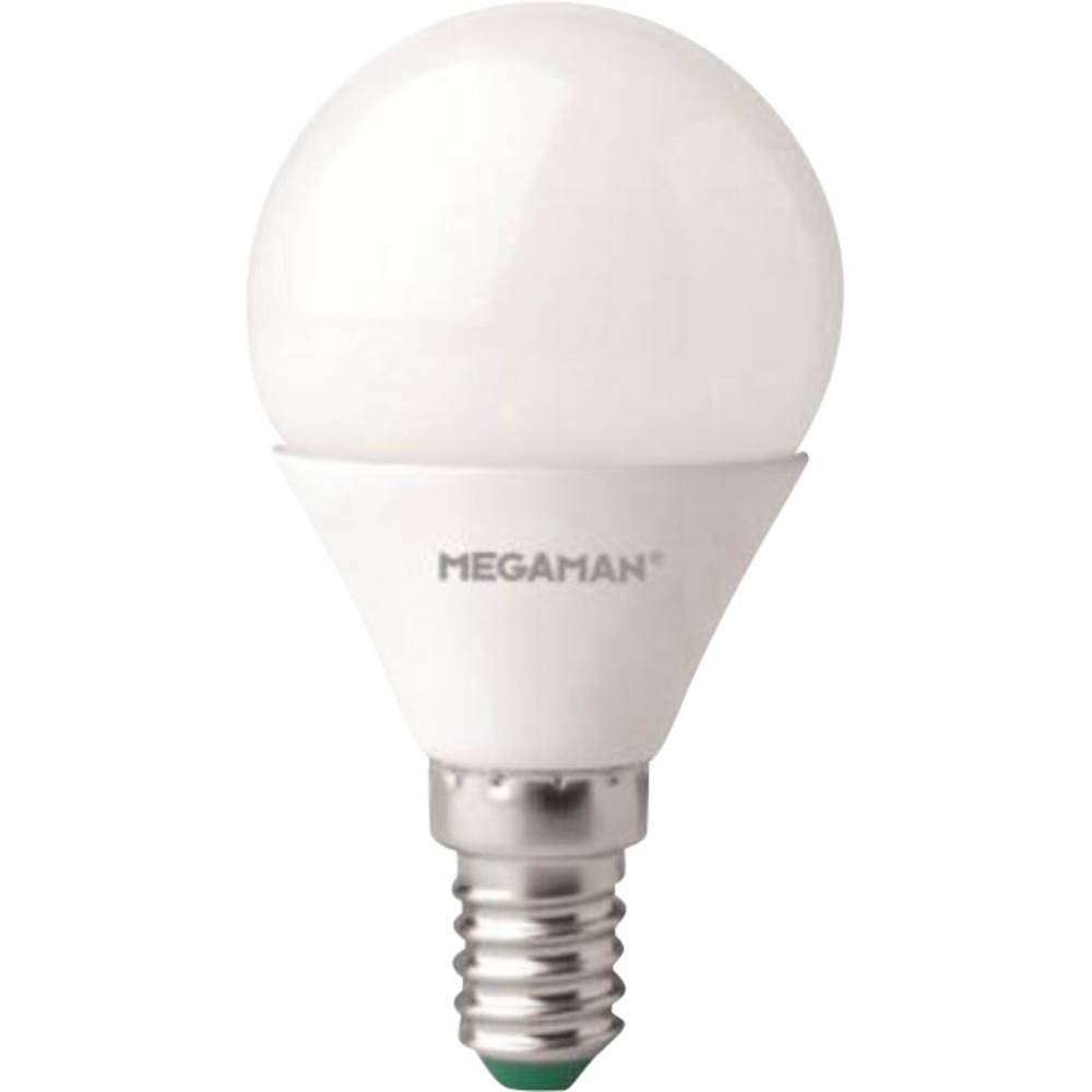 Megaman LG2605.5 E14 2800K LED-lamp Energielabel F (A - G) E14 Kogel 5.5 W = 40 W Warmwit (Ø x l) 45 mm x 83.00 mm 1 stuk(s)