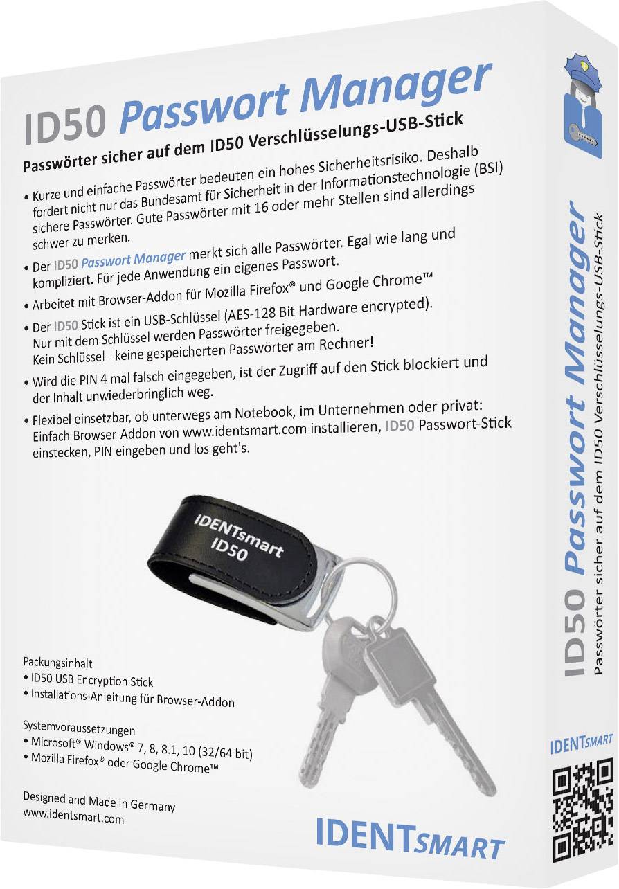 IDENTsmart ID50 Password-Safe TOP SECRET Passwordmanager USB-stick-5
