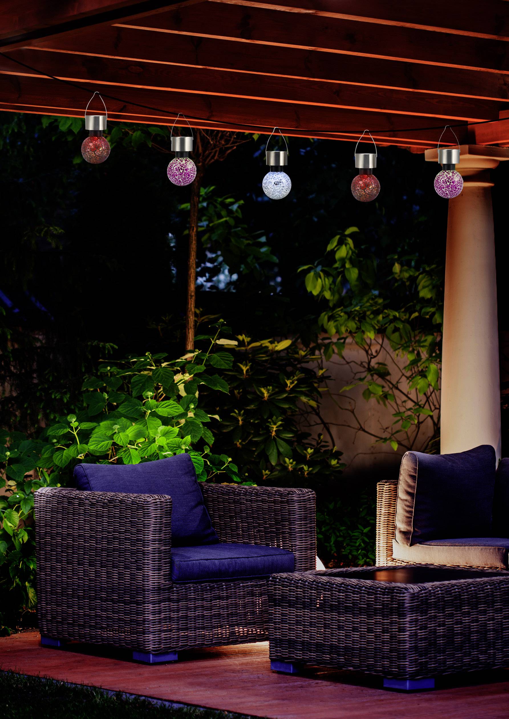 Renkforce Mosaik Solar decolamp 1400591 Bol Set van 3 stuks LED RGB