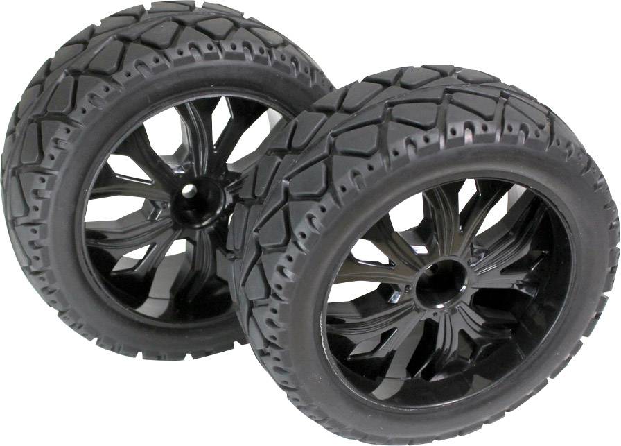 Absima 1:10 Buggy Complete wielen Tarmac forward 5-spaaks Zwart 1 paar
